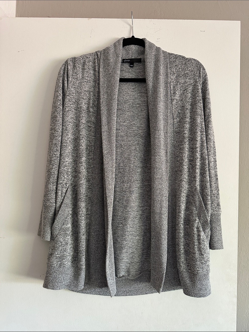 Gibson Light Heather Gray Open Cardigan